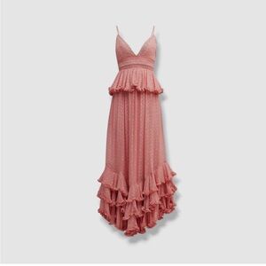 Rococo Sand Pink Layered Maxi Dress